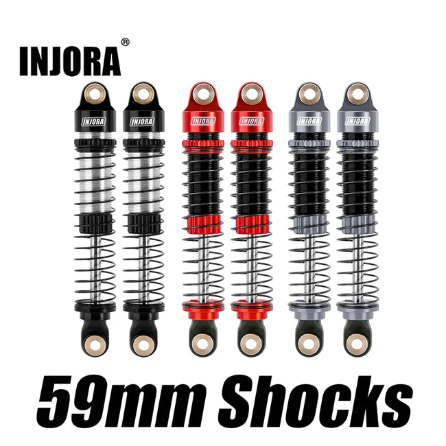 INJORA 59mm Long Threaded Oil Filled Shocks for 1/18 TRX4M (4M-42)