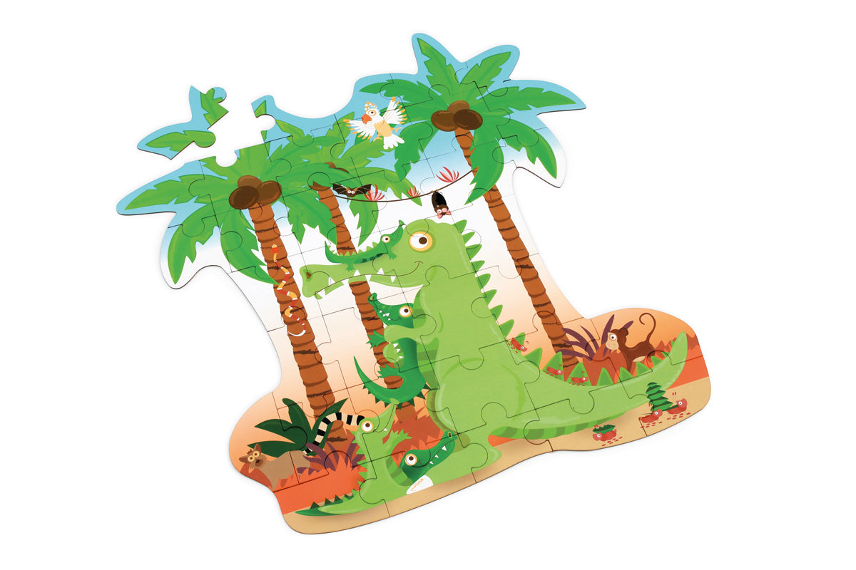 SCRATCH EUROPE - PUZZLE 36PCS - CONTOUR PUZZLE - CROCODILE