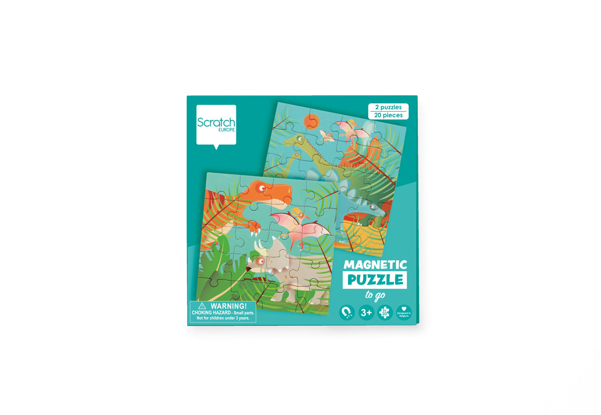 SCRATCH EUROPE - PUZZLE - MAGNETIC PUZZLE BOOK TO GO - DINOSAURS