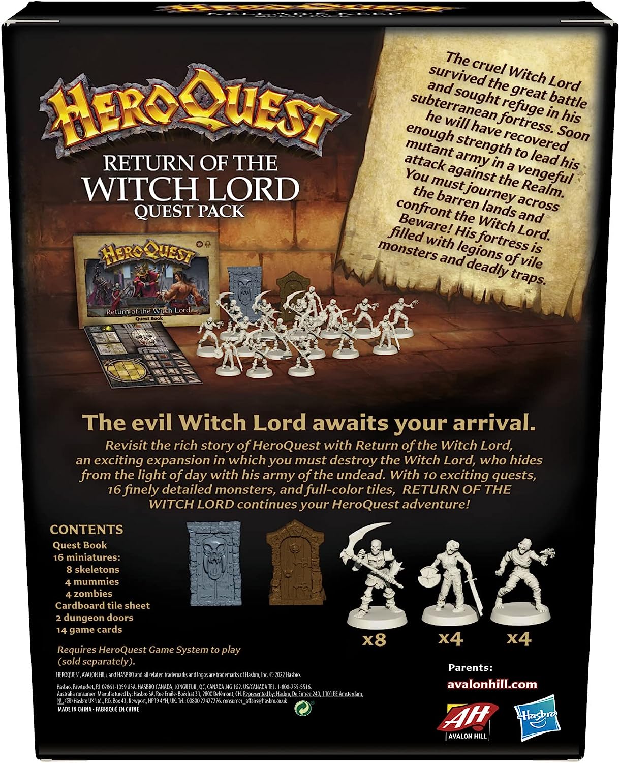 HEROQUEST EXPANSION RETURN OF WITCHLORD