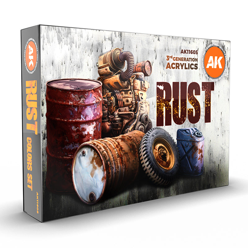 AK Interactive Acrylic Rust Set