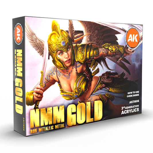 AK Interactive Acrylic Nmm (Non MetallicMetal) Gold Set