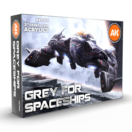 AK Interactive Acrylic Grey For Spaceships Set