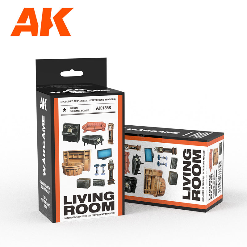 AK Interactive LIVING ROOM ACCESSORIES – SCENOGRAPHY WARGAME SET ...