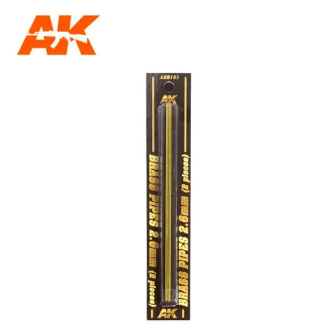 AK Interactive Accessories Brass Pipes 2,6Mm, 2 Units