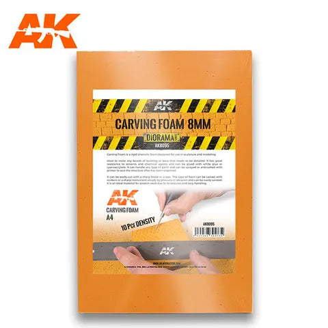 AK Interactive Accessories Carving Foam8Mm A4 Size (305 X 228 Mm)