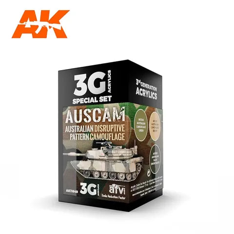 AK Interactive Acrylic AUSCAM COLOURS SET 3G