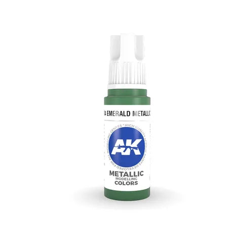 AK interactive acrylic EMERALD METALLIC GREEN 17ml