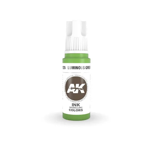 AK interactive acrylic LUMINOUS GREEN INK 17ml