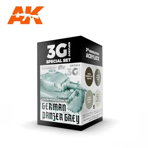 AK Interactive Acrylic MODULATION GERMANPANZER GREY 3G