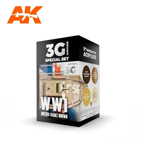 AK Interactive Acrylic MODULATION WWI BRITISH COLOURS 3G