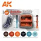 AK Interactive Acrylic RED AND BLUE INTERIOR COLOURS 3G