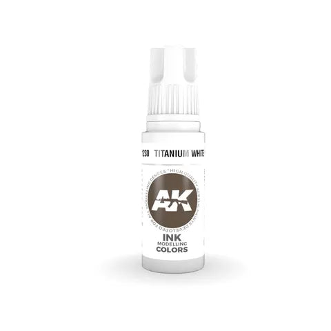 AK interactive acrylic TITANIUM WHITE INK 17ml