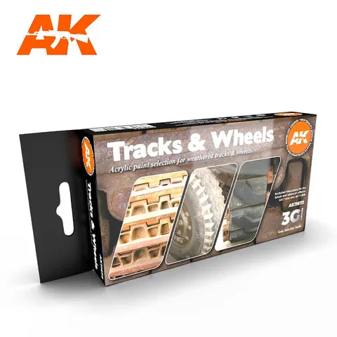 AK Interactive Acrylic TRACKS AND WHEELSL ERAS COMBO 3G