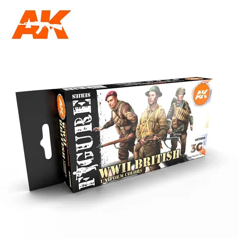 AK Interactive Acrylic WW2 BRITISH UNIFORM COLOURS 3G