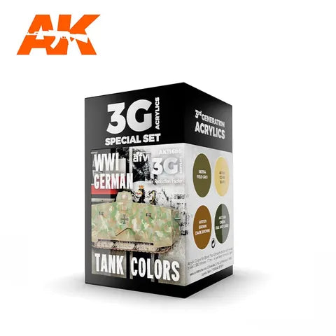 AK Interactive Acrylic WWI GERMAN TANK COLOURS 3G