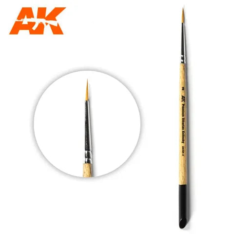 AK Interactive Brush Ak Premium SiberianKolinsky Brush 2