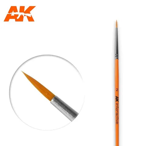 AK Interactive Brush Round Brush 2 Synthetic