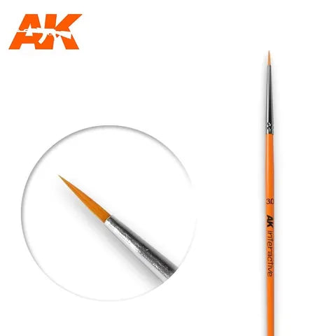 AK Interactive Brush Round Brush 3/0 Synthetic