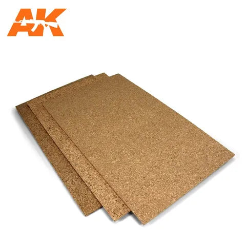 AK Interactive Cork Sheets - Fine Grained 200 X 290 X 6Mm (1 )