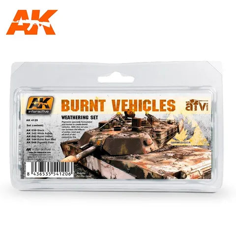 AK Interactive Enamel Burnt Vehicles Set