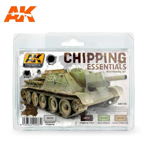 AK INTERACTIVE ENAMEL CHIPPING ESSENTIALS WEATHERING SET