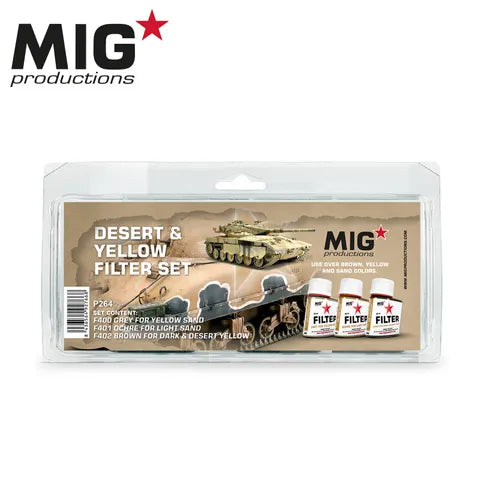 AK Interactive Enamel Desert&Yellow Filter Set