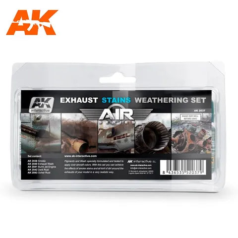 AK Interactive Enamel Exausts & Stains Weathering Set