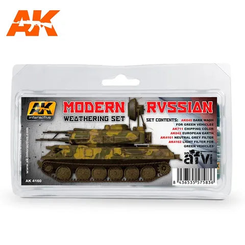 AK Interactive Enamel Modern Russian Weathering Set