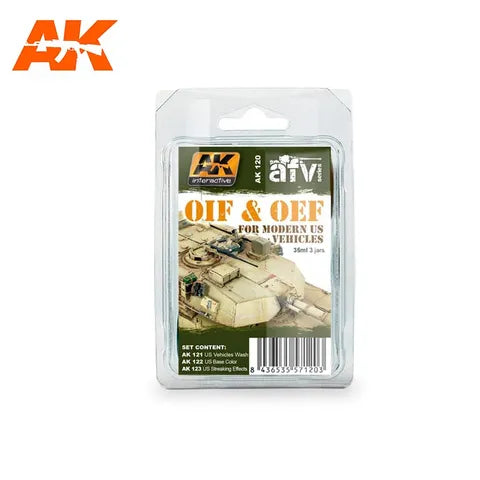 AK INTERACTIVE ENAMEL OIF & OEF - US VEHICLES WEATHERING SET