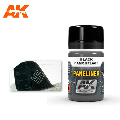 AK Interactive Enamel Paneliner For Black Camouflage 35ml