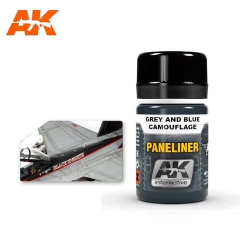 AK Interactive Enamel Paneliner For GreyAnd Blue Camouflage 35ml