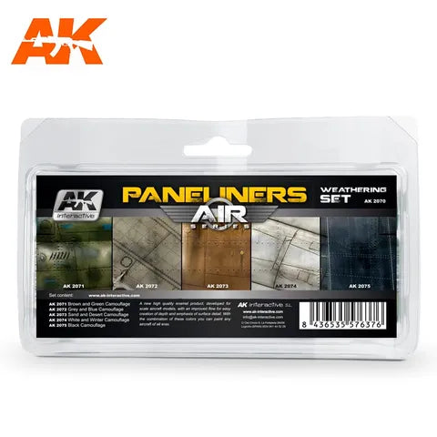 AK Interactive Enamel Paneliners Weathering Set