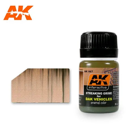 AK INTERACTIVE ENAMEL STREAKING GRIME FOR AFRIKA KORPS VEHICLES