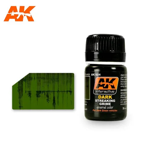 AK INTERACTIVE ENAMEL STREAKING GRIME FOR DARK VEHICLES