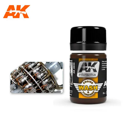 AK Interactive Enamel Wash For AircraftEngine