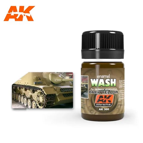 AK Interactive Enamel Wash For Dark Yellow Vehicles