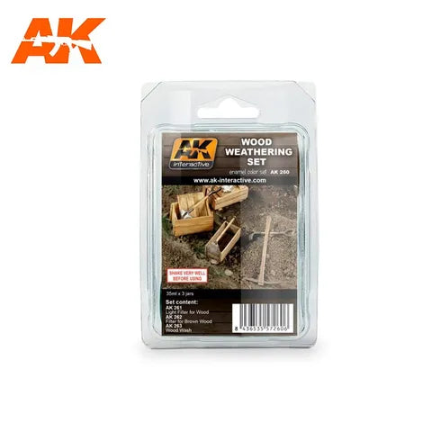 AK Interactive Enamel Wood Weathering Set