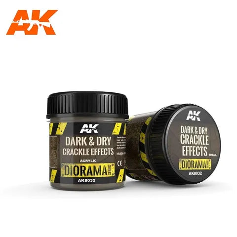 AK Interactive Paste Dark & Dry CrackleEffects - 100ml (Acrylic)