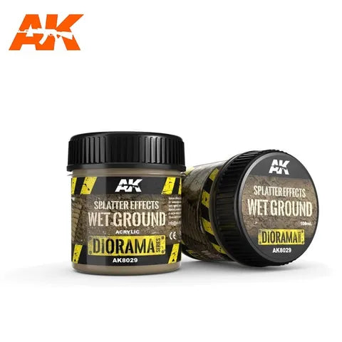 AK Interactive Paste Splatter Effects Wet Ground - 100ml (Acrylic)