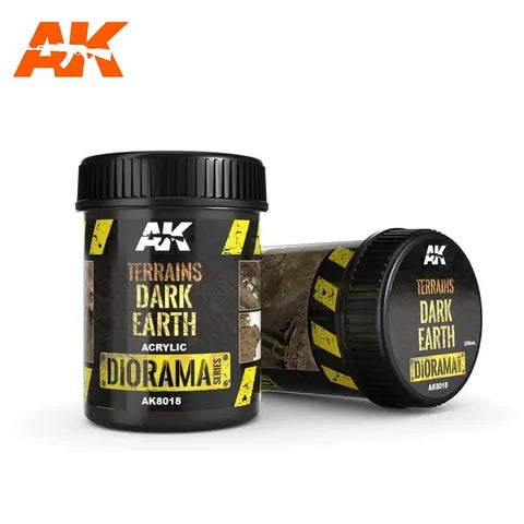 AK Interactive Paste Terrains Dark Earth- 250ml (Acrylic)