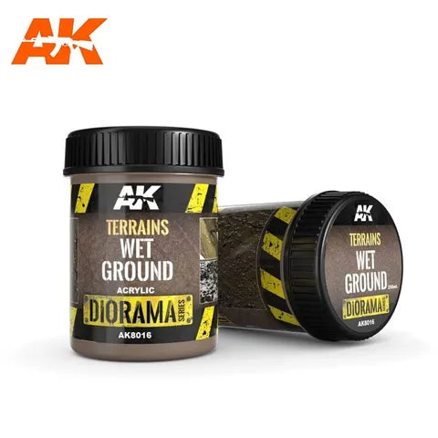 AK Interactive Paste Terrains Wet Ground- 250ml (Acrylic)