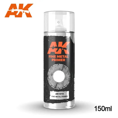 AK INTERACTIVE SPRAYS FINE METAL PRIMER- SPRAY 150ML