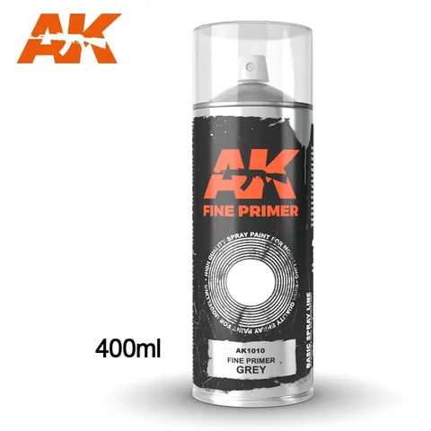 AK INTERACTIVE SPRAYS FINE PRIMER GREY -SPRAY 400ML