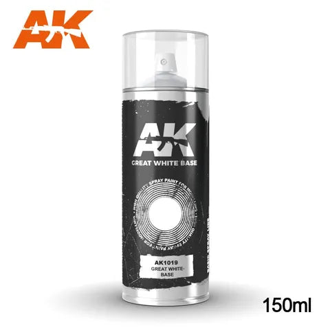 AK INTERACTIVE SPRAYS GREAT WHITE BASE -SPRAY 150ML