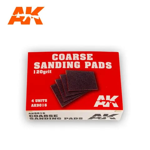 AK Interactive Tools Coarse Sanding Pads120 Grit.4 Units