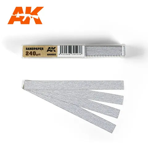 AK Interactive Tools Dry Sandpaper 240 Grit X 50 Units