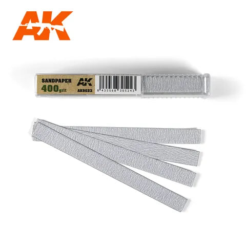 AK Interactive Tools Dry Sandpaper 400 Grit X 50 Units