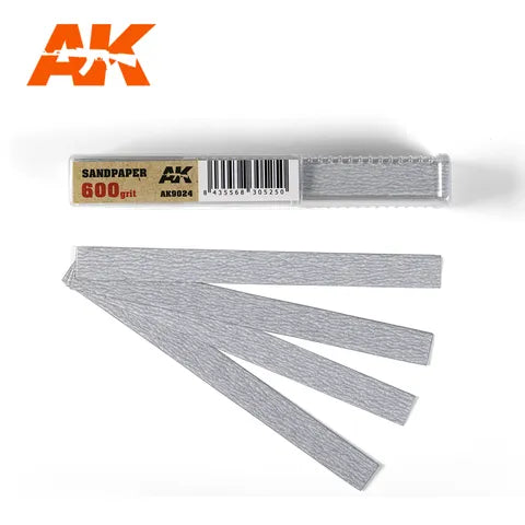 AK Interactive Tools Dry Sandpaper 600 Grit X 50 Units