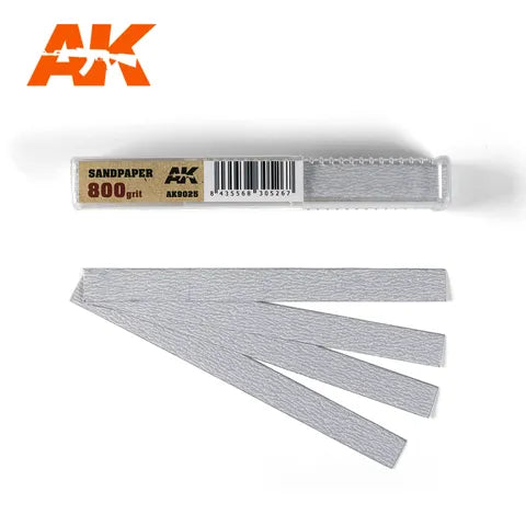 AK Interactive Tools Dry Sandpaper 800 Grit X 50 Units